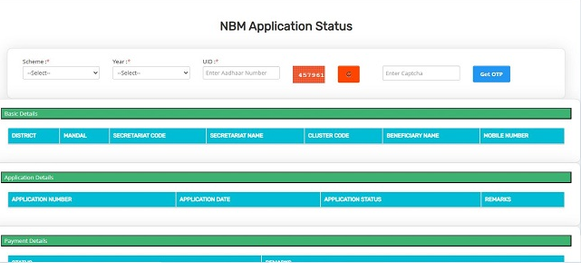 NBM Application Status Check