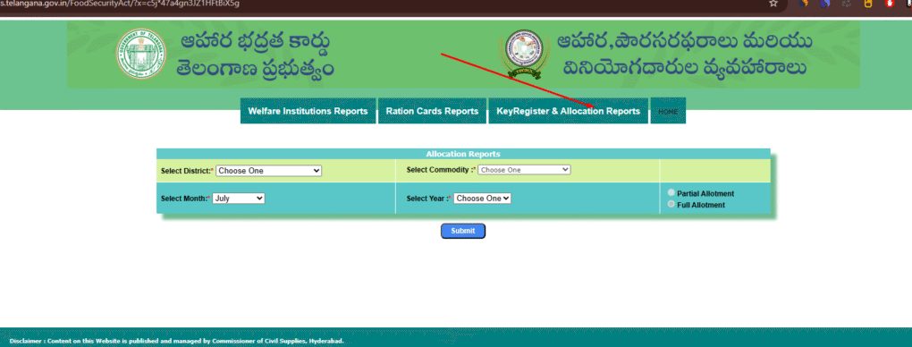 Allocation Reports